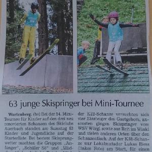 63 junge Skispringer bei Mini-Tournee